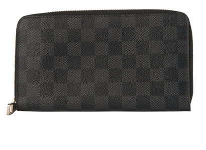 Louis Vuitton Zippy Wallet, &pound;220, Accessories, Black, Canvas, Front view